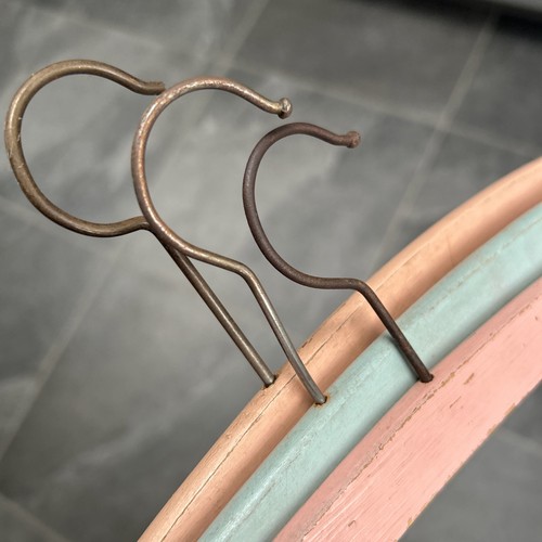 Vintage pink blue painted - 3x,