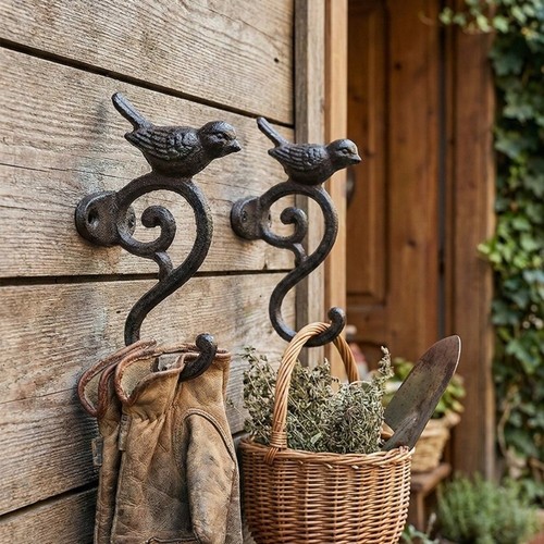Cast iron wall hook - iron,