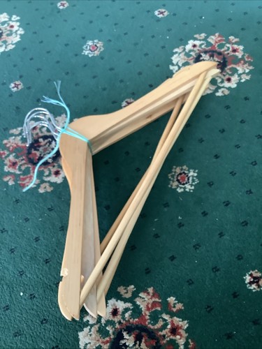 Vintage wooden coat hangers - vintage,