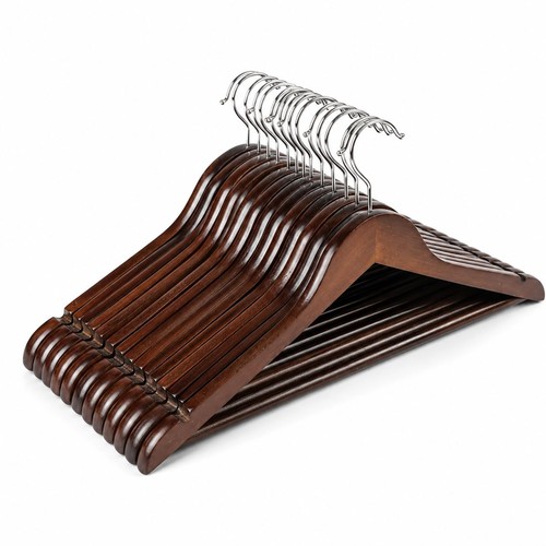 Premium wooden hangers dark - hangers,