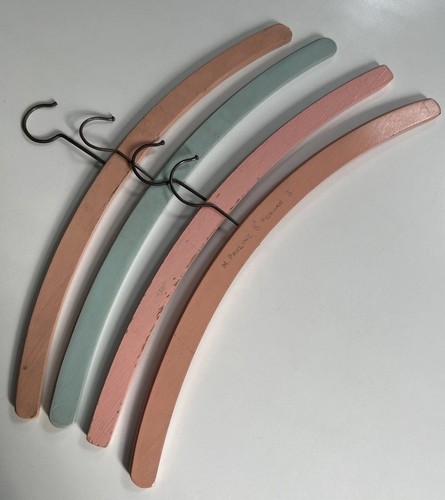 Vintage pink blue painted - pink,