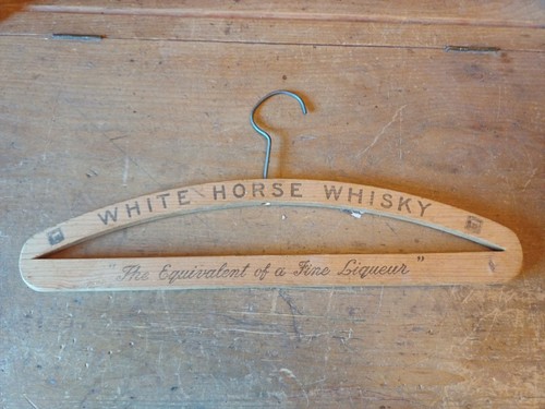 Vintage wooden white horse - vintage,