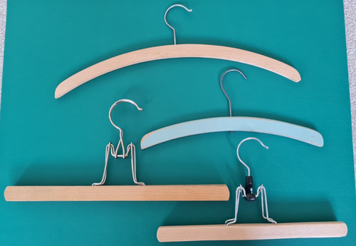 Vintage wooden hangers clamp - vintage,