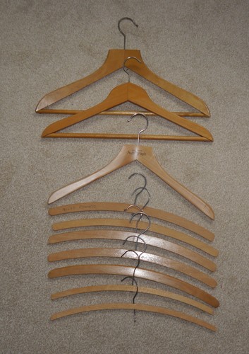 Vintage wooden coat hangers - hangers, x