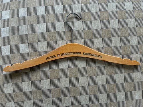 Vintage wooden coat hanger - coat,