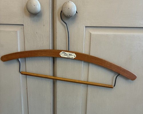 Vintage wooden suit hanger - suit,