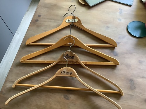 Vintage wooden coat - coat, hangers
