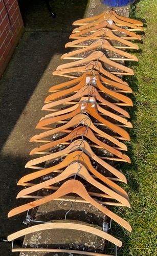 Vintage suit wooden hangers - vintage,