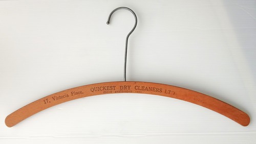 Vintage wooden coat hanger - vintage,