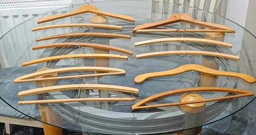 Vintage wooden coat hangers - hangers, x